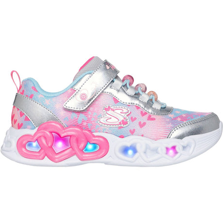 Skechers Silver Infinite Heart Lights - Heart Jewels