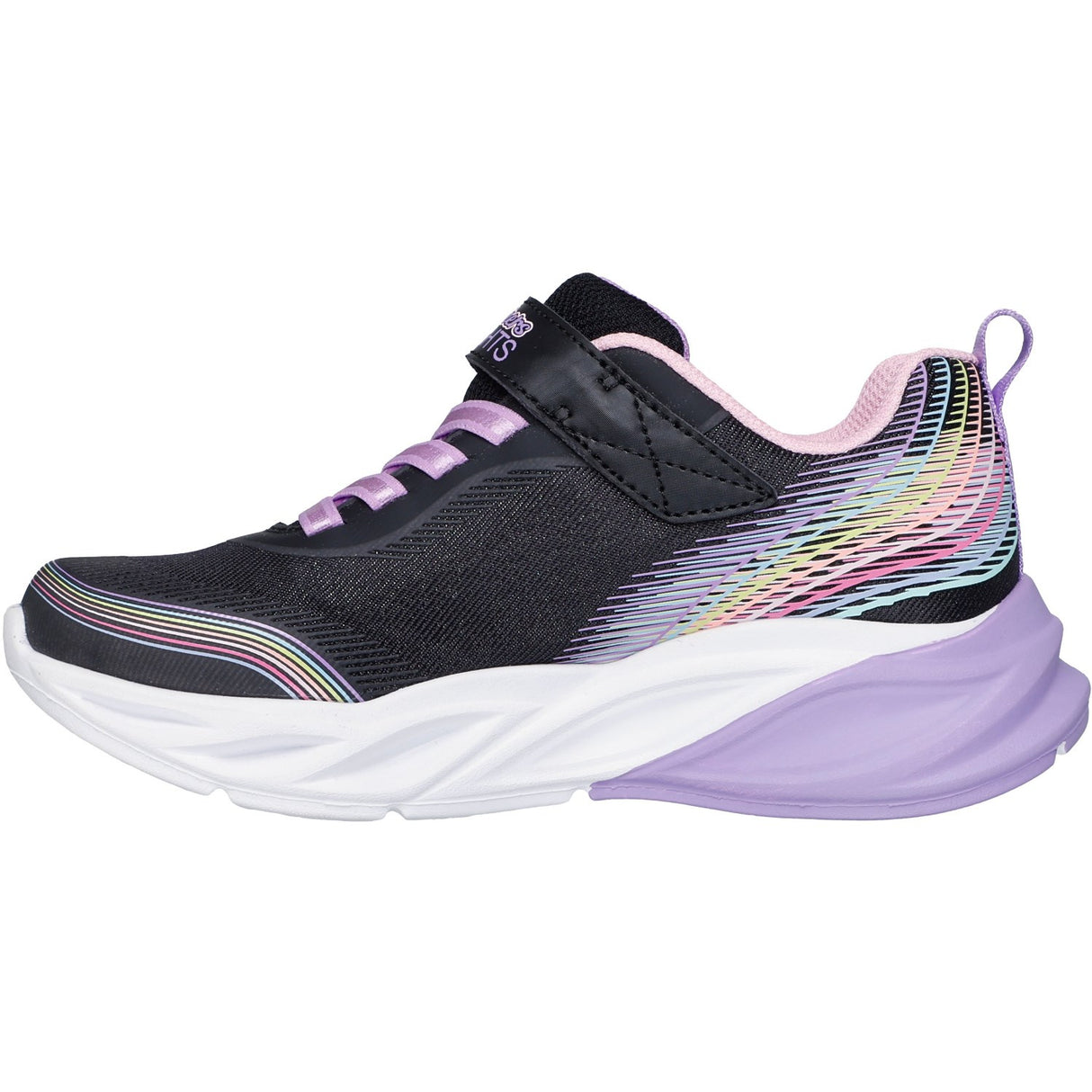 Skechers Black Cosmic Glow - Rainbow Beam