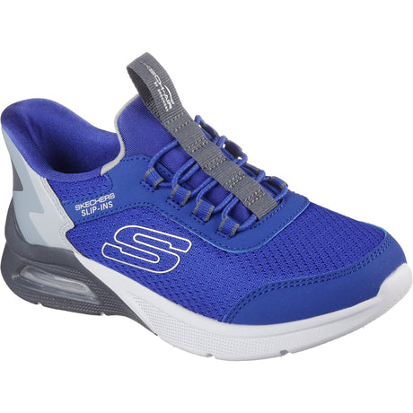 Skechers Blue Slip-Ins: Microspec Max - Brisk-Stripe