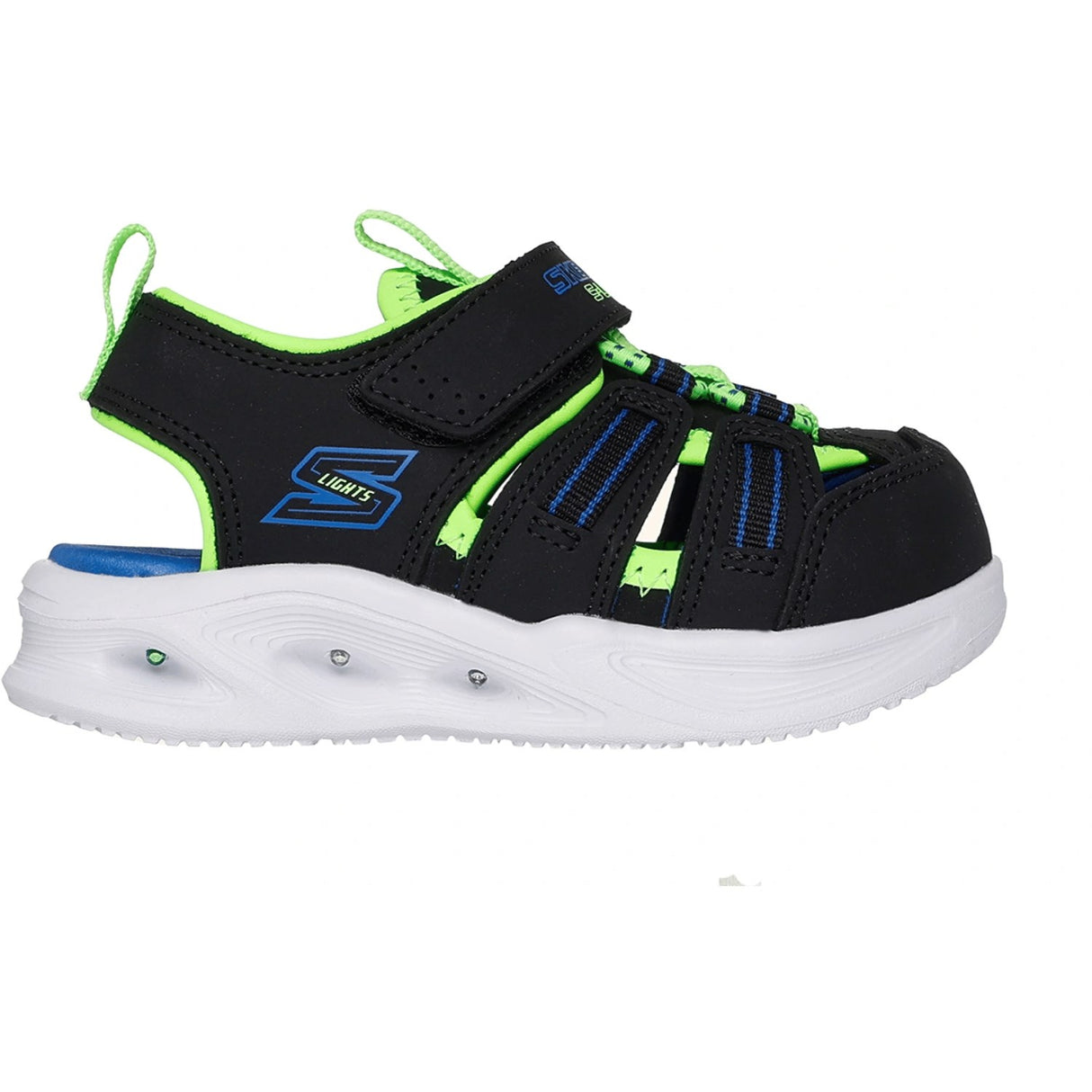 Skechers Black S-Lights: Sola Glow Sandal - Hyper-Coast