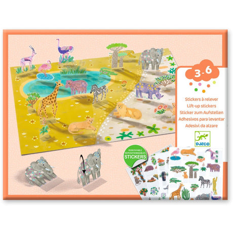 Djeco Creative Stående Klistermärken, Djur