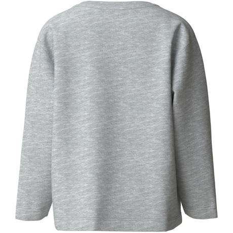 Name It Light Grey Melange Nkmdorak Ls Nreg Topp