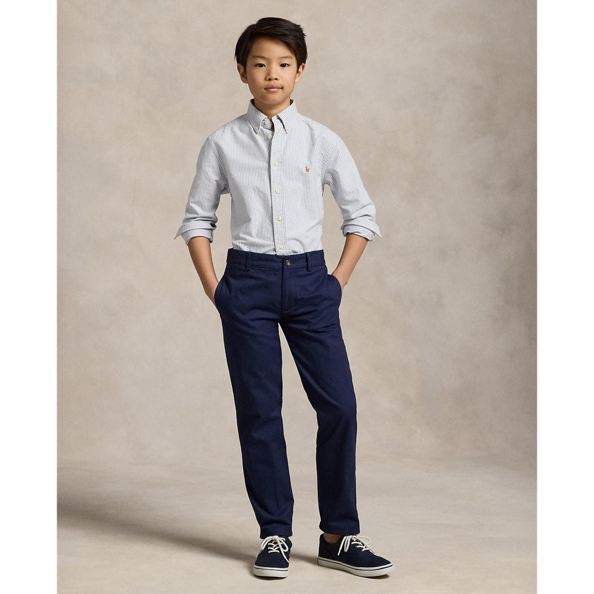 Polo Ralph Lauren Lt Blue Stripe Sport Skjorta