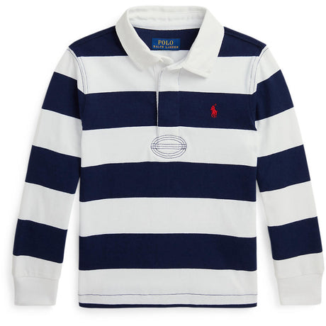 Polo Ralph Lauren White/Cruise Navy Rugby Pikétröja T-Shirt