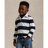 Polo Ralph Lauren White/Cruise Navy Rugby Pikétröja T-Shirt