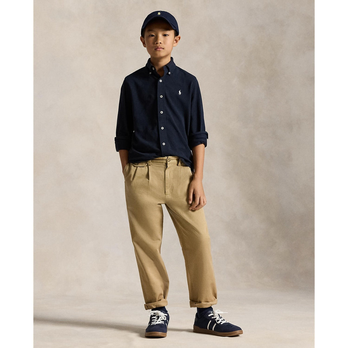Polo Ralph Lauren Aviator Navy Sport Skjorta