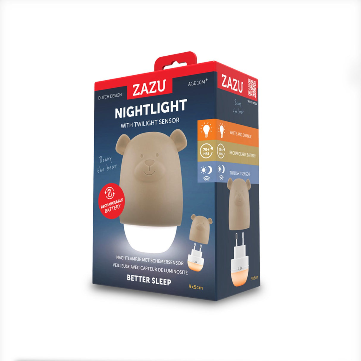 Zazu Beige Benny The Björn Portable Nightlight