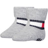Tommy Hilfiger Light Grey Melange Th Baby Strumpo 2P Flag Strumpo