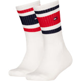 Tommy Hilfiger White Th Kids Strumpo 2P Sport Stripe