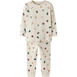 Name It Whitecap Gray Xmas AOP Nmnvismas Ls Nightset