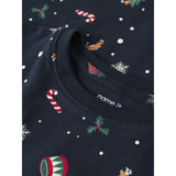 Name It Navy Blazer Xmas AOP Navy Nmnvismas Ls Nightset