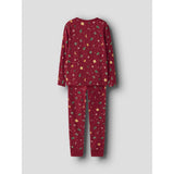 Name It Jester Red Xmas AOP Red Nknvismas Ls Nightset