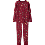 Name It Jester Red Xmas AOP Red Nknvismas Ls Nightset