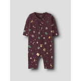 Name It Burgundy Xmas AOP Nbnvismas Ls Nightsuit
