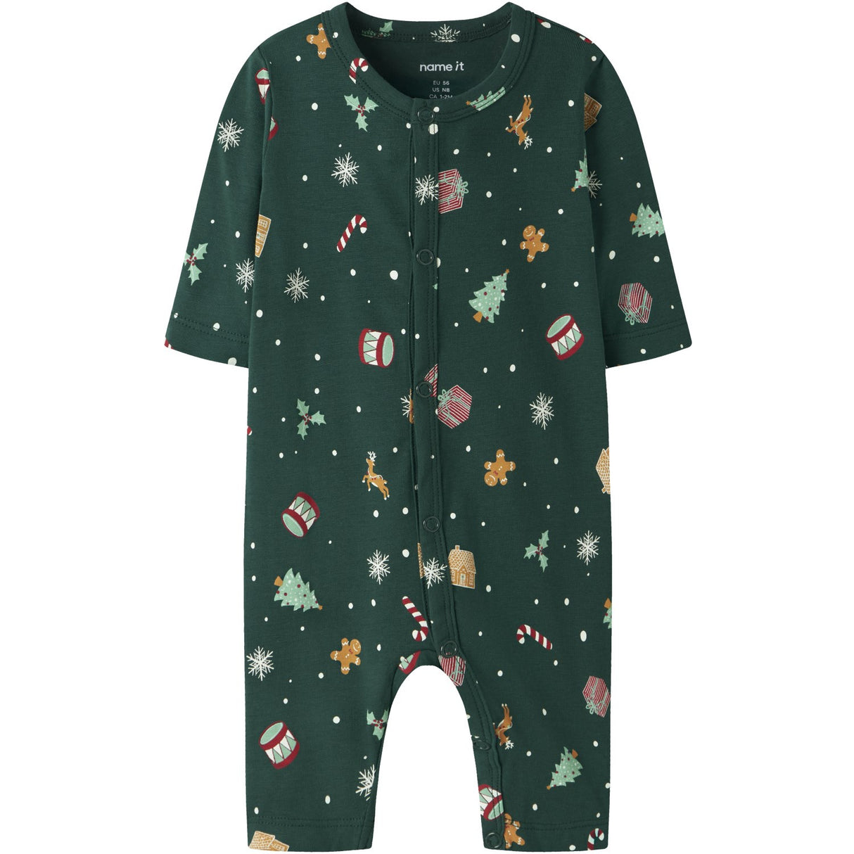 Name It Botanical Garden Xmas AOP Nbnvismas Ls Nightsuit
