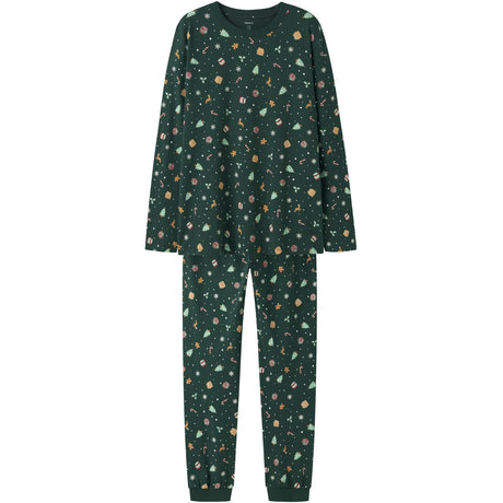 Name It Botanical Garden Xmas AOP Nanvismas Ls Nightset Voksen