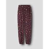 Name It Burgundy Xmas AOP Nanvismas Ls Nightset Voksen