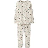 Name It Whitecap Gray Xmas AOP Nanvismas Ls Nightset Voksen