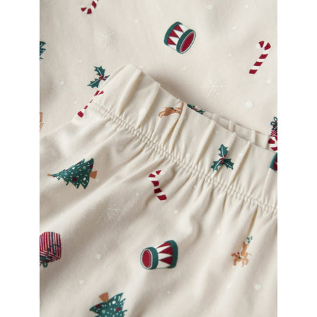 Name It Whitecap Gray Xmas AOP Nanvismas Ls Nightset Voksen