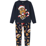 Name It Navy Blazer Nmmslava Paw Ls Nightset Cplg