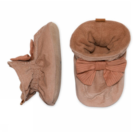 MELTON Tawny Brown Rosett Textile Slippers