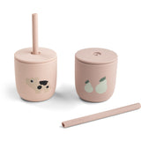 DonebyDeer Tiny Farm Powder Silikon Sugerørskop 2-Pack