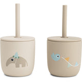 DonebyDeer Celebration Sand Silikon Sugerørskop 2-Pack