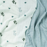 DonebyDeer Lalee Blue Muslinfilt 2-Pack