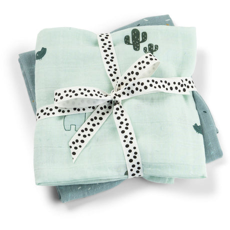 DonebyDeer Lalee Blue Muslinfilt 2-Pack