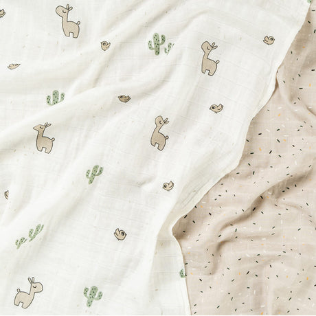 DonebyDeer Lalee Sand Muslinfilt 2-Pack
