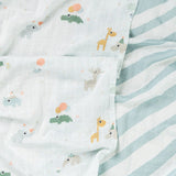 DonebyDeer Celebration Blue Muslinfilt 2-Pack