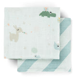 DonebyDeer Celebration Blue Muslinfilt 2-Pack
