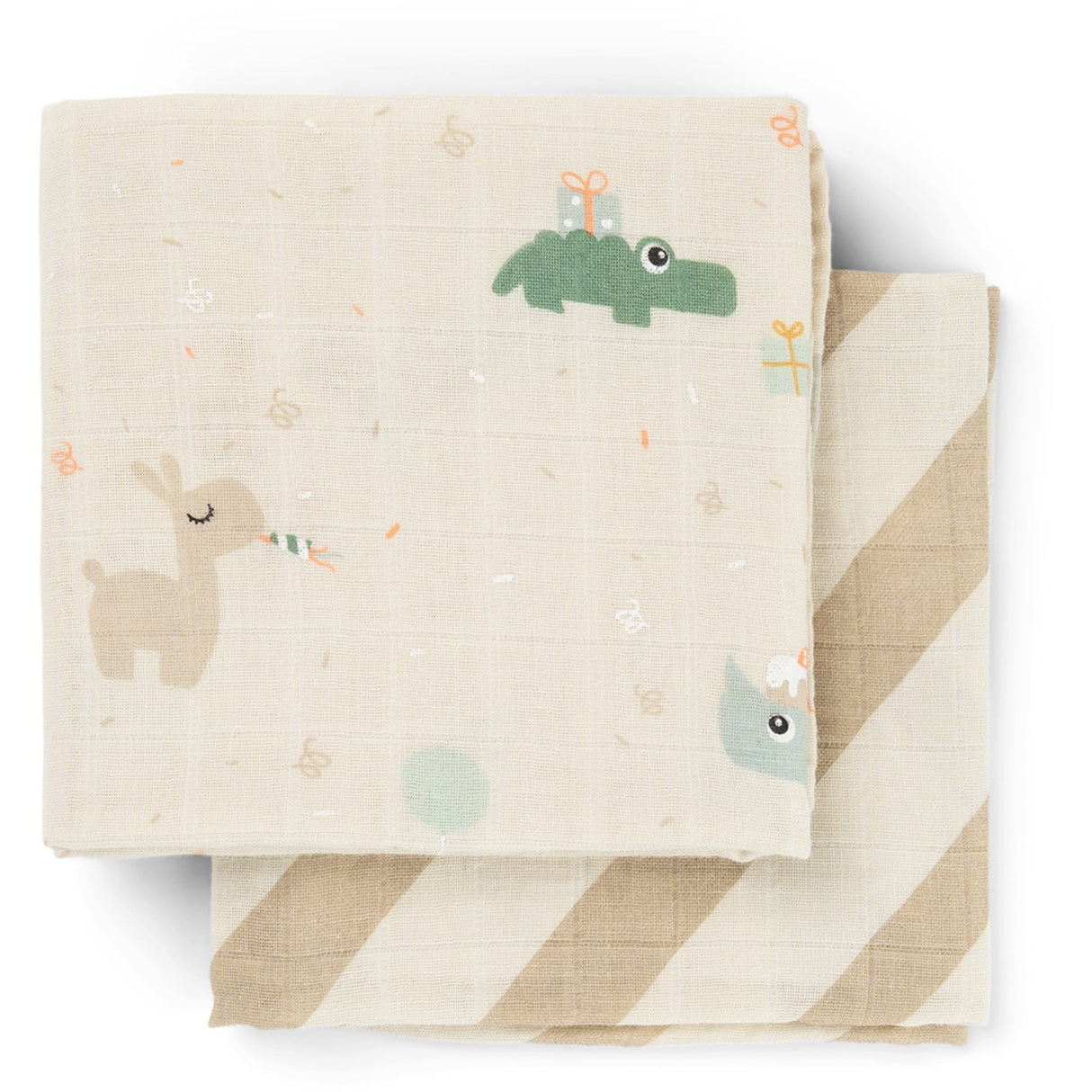 DonebyDeer Celebration Sand Muslinfilt 2-Pack