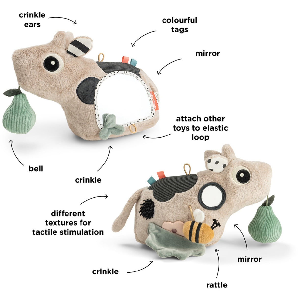 DonebyDeer Dotti Sand Aktivitets Gulvspejl