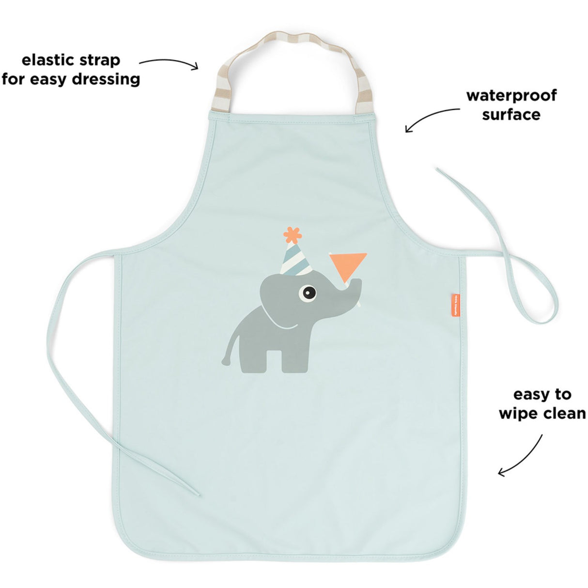 DonebyDeer Celebration Blue Vandtæt Barnförkläde