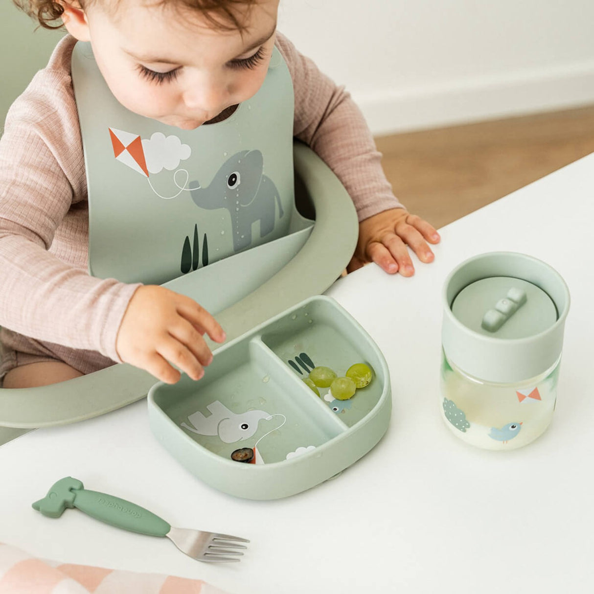DonebyDeer Playground Green Silikon Haklapp