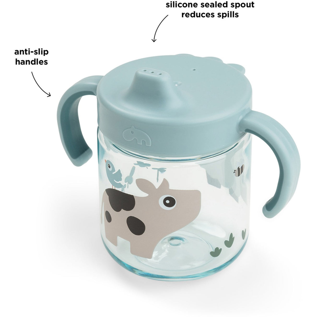 DonebyDeer Tiny Farm Blue Læringstudkop 2 Håndtag