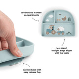 DonebyDeer Tiny Farm Blue Stick&Stay Inddelt Tallrik