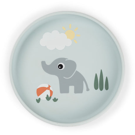 DonebyDeer Playground Blue Silikon Stick&Stay Tallrik