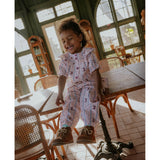 Fliink Chalk Pink Aop Colombe Ruffle Byxor