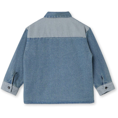 Fliink Medium Denim Blue Don Contrast Blus