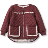 Fliink Burgendy Kota Vändbar Flower Jacka