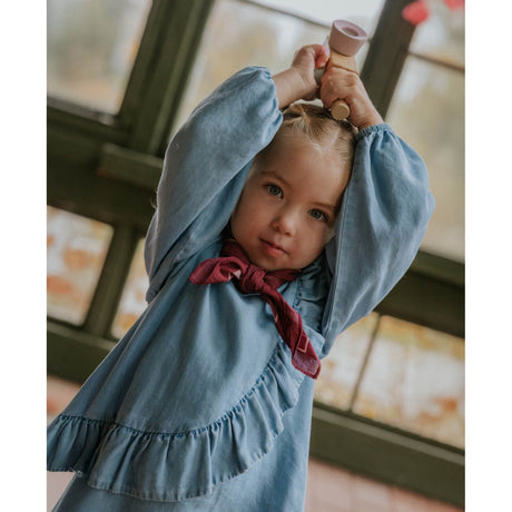 Fliink Medium Denim Blue Helene Ls Blus