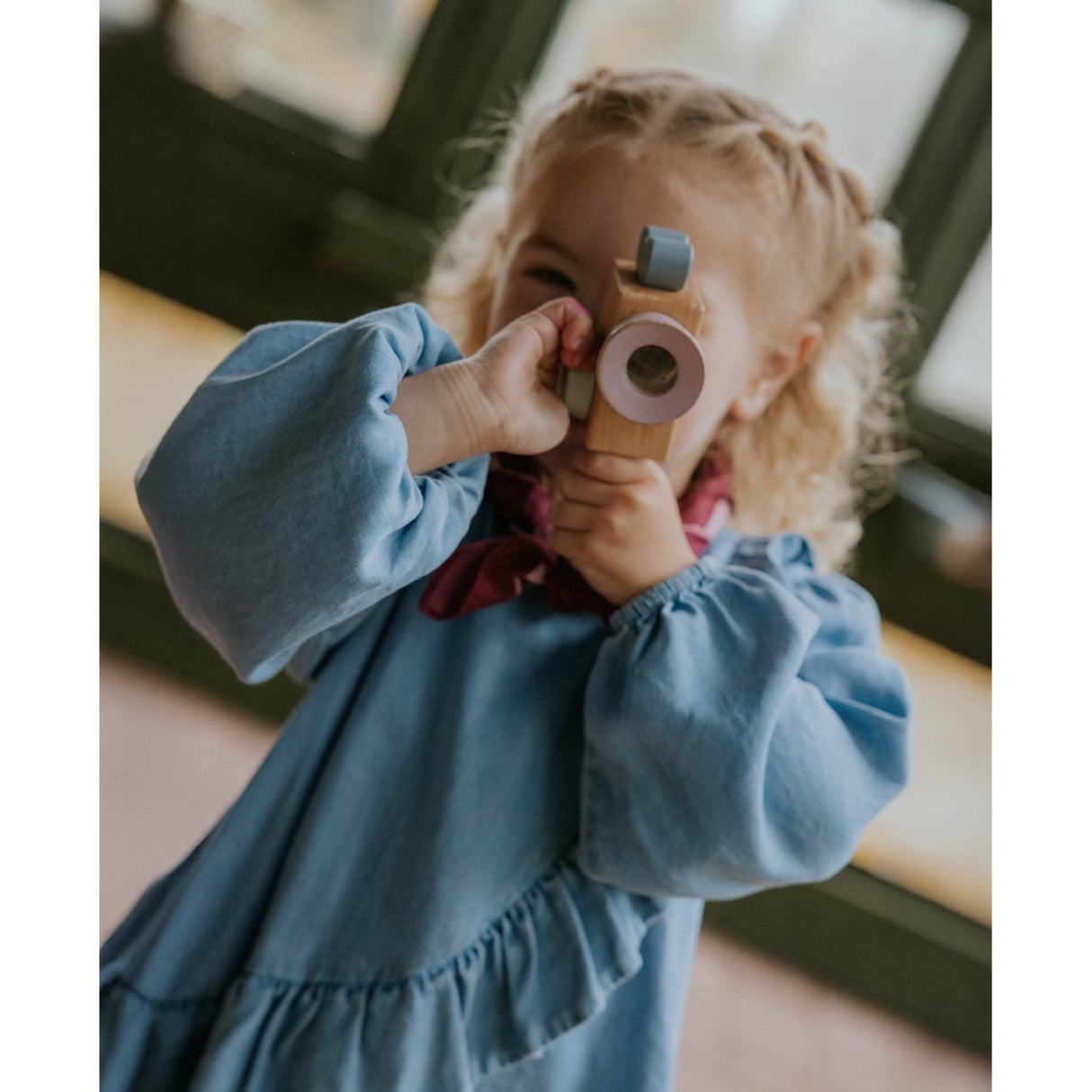 Fliink Medium Denim Blue Helene Ls Blus