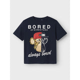 Name It Navy Blazer Nkmstuff Bod Ss Nreg Topp Box Sky