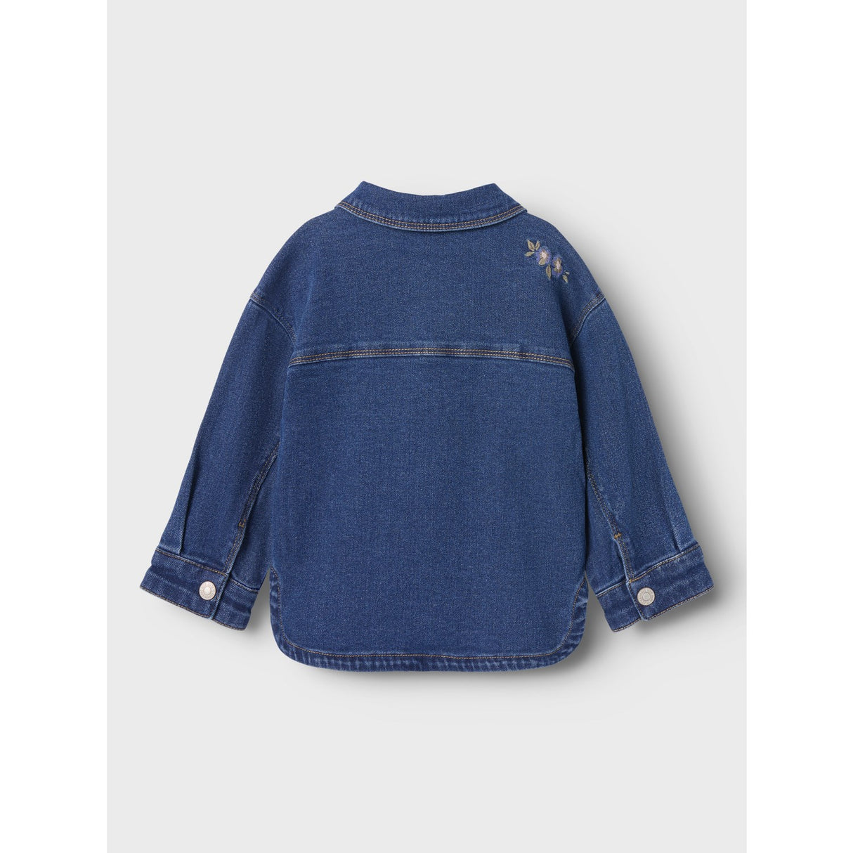 Name It Dark Blue Denim Flower Emb Nmfkara Emb Dnm Jacka 1224-Fr