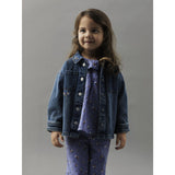 Name It Dark Blue Denim Flower Emb Nmfkara Emb Dnm Jacka 1224-Fr