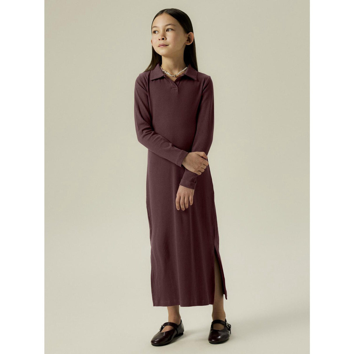 Name It Andorra Nkfkissia Ls Slim Maxi Klänning