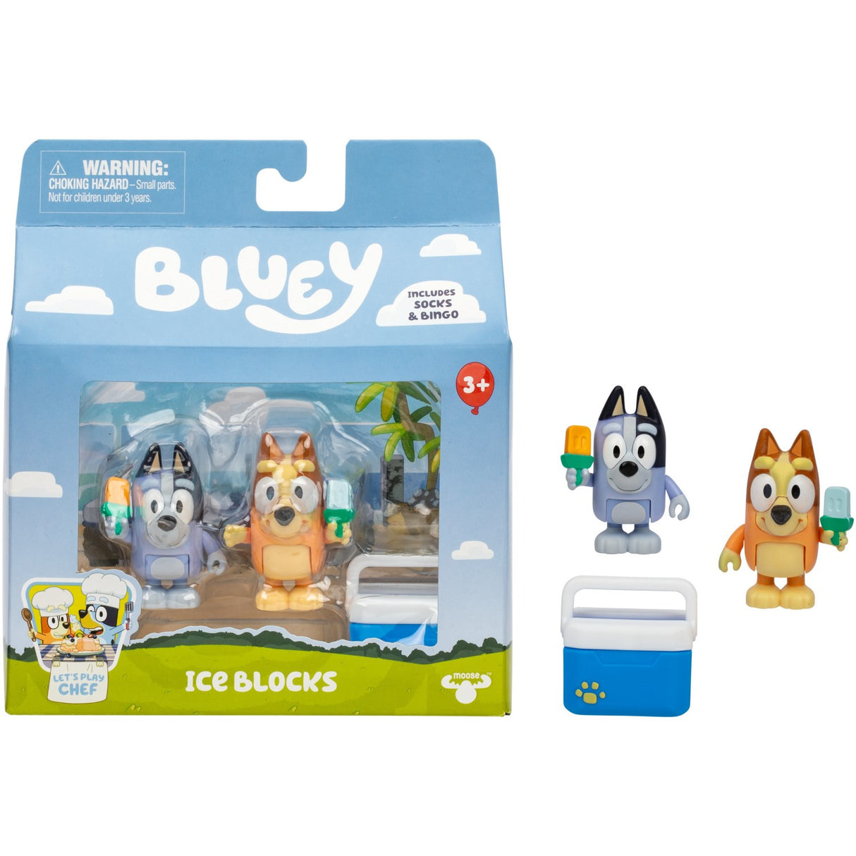 Bluey 2-pak Chef & Strumpor Iceblocks