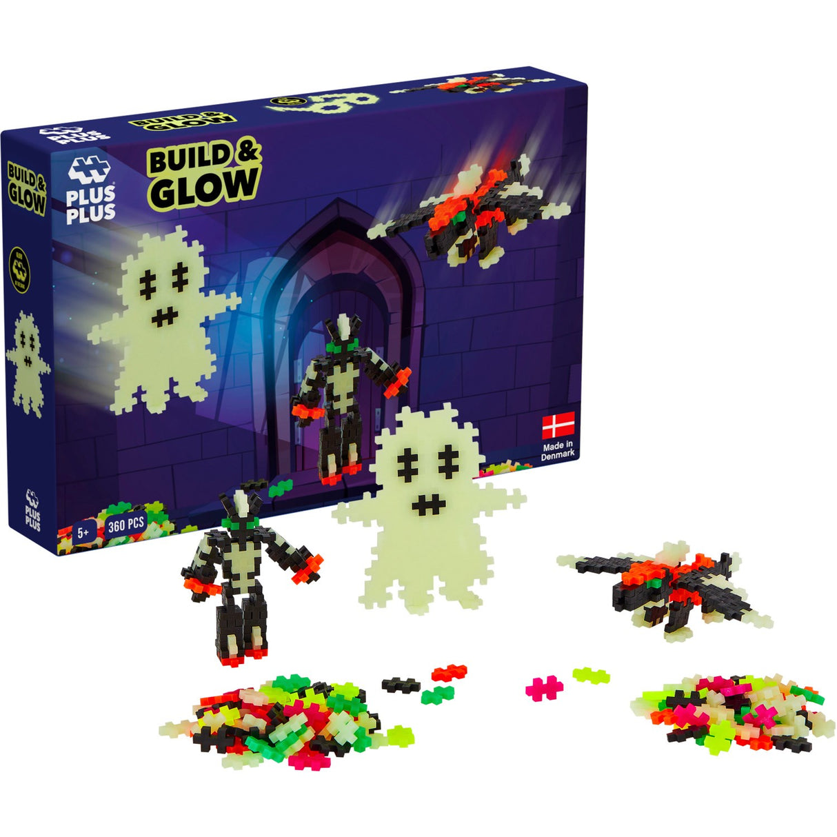Plus-Plus Build Och Glow - Glow In The Dark / 360 Pcs